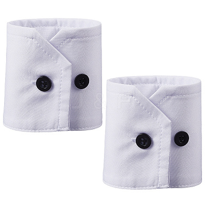 Removable Cotton Wrist Cuffs with Resin Button AJEW-WH20077-020C-1