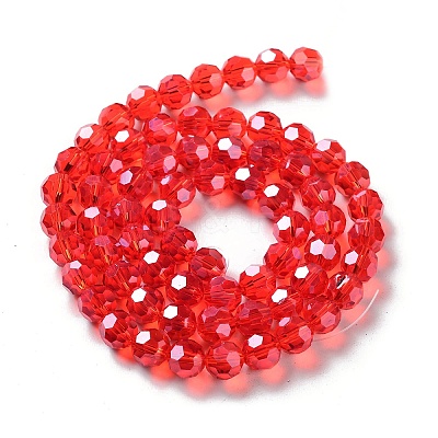 Electroplate Glass Bead Strands EGLA-R015-8mm-20-1