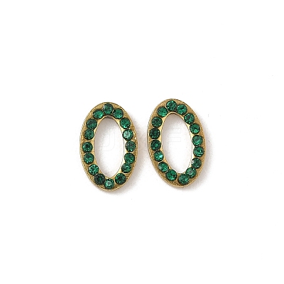304 Stainless Steel Rhinestone Cabochons STAS-A057-04G-C02-1