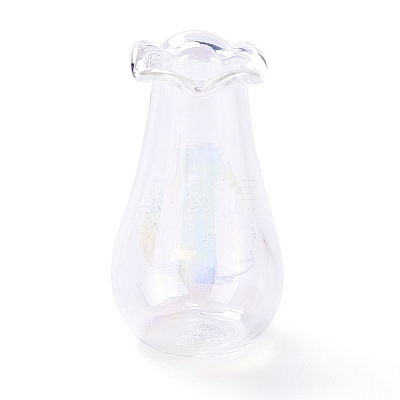 Miniature Glass Vase Ornaments AJEW-Z006-01F-1