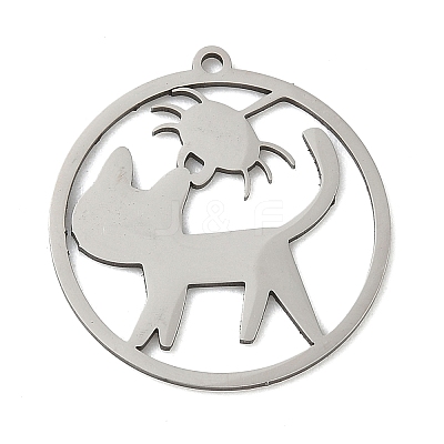 201 Stainless Steel Pendants STAS-G366-02P-07-1
