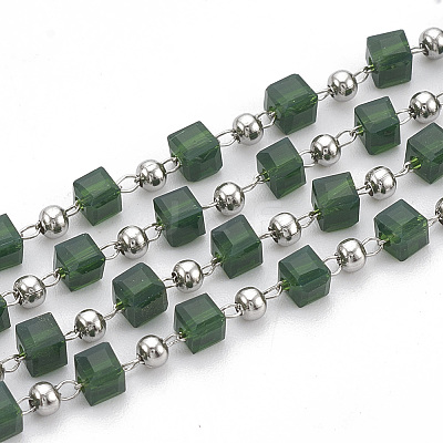 Handmade Glass Beaded Chains CHS-S002-02-1