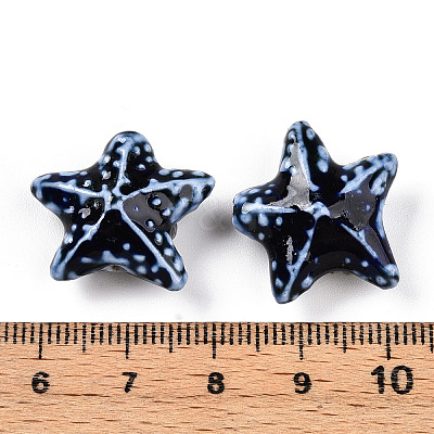 Handmade Porcelain Beads PORC-N008-09O-1