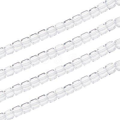 2 Strands Transparent Glass Beads Strands GLAA-HS0001-12A-1