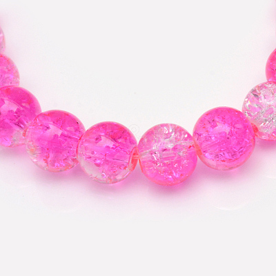 Baking Paint Crackle Glass Bead Strands CCG-S001-10mm-M-1