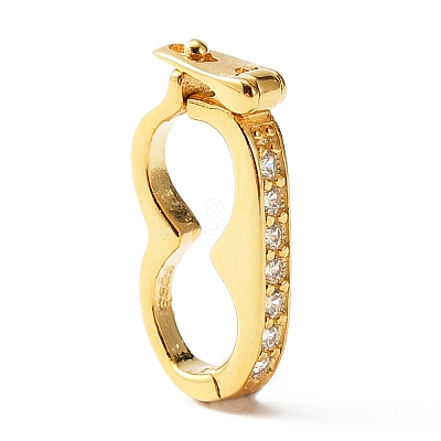 925 Sterling Silver with Clear Cubic Zirconia Twister Clasp LS-FIND-WH0126-76G-1