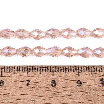 Transparent Electroplate Glass Beads Strands EGLA-N013-T4mm-B29-1
