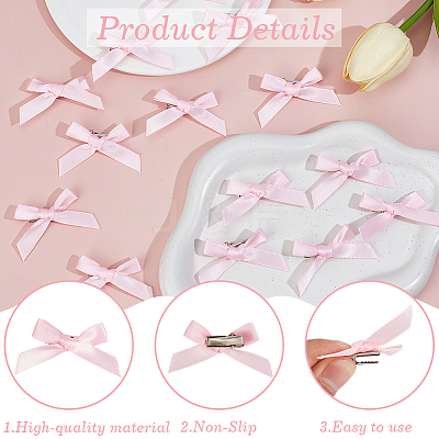 60Pcs Ribbon Bowknot Alligator Hair Clip PHAR-SC0001-008-1