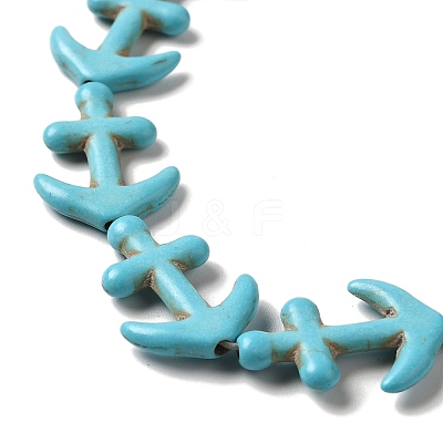 Synthetic Turquoise Dyed Beads Strands X-G-E594-07-1