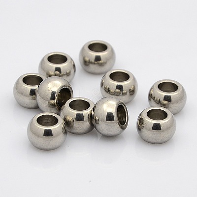 Tarnish Resistant Rondelle 304 Stainless Steel Beads STAS-N020-01-12mm-1