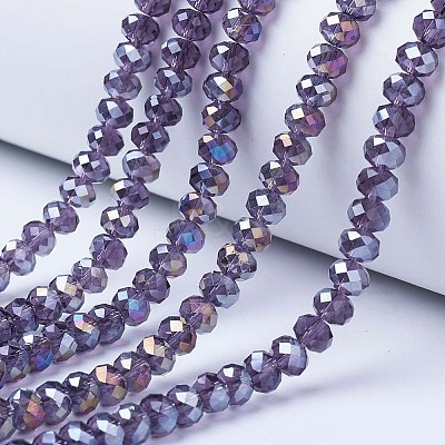 Electroplate Glass Beads Strands LS-EGLA-A044-T8mm-B15-1