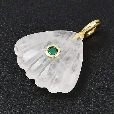 Natural Quartz Crystal Carved Pendants G-G330-02G-02-1