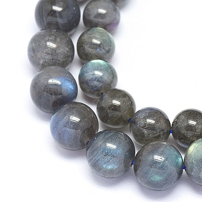 Natural Labradorite Beads Strands G-F602-04-8mm-01-1