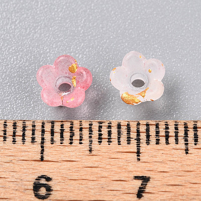 Frosted Transparent Acrylic Beads OACR-N137-72E-1