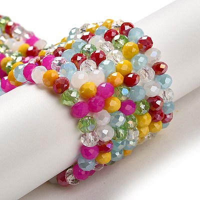 Glass Beads Strands EGLA-A034-M6mm-29-1