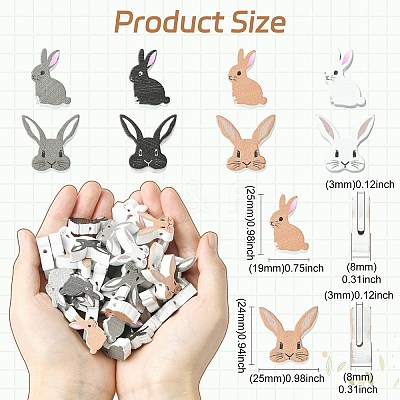 80Pcs 8 Styles Printed Wood Beads WOOD-CJ0002-67-1