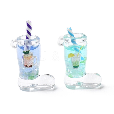 Transparent Acrylic Pendants OACR-M005-01-1
