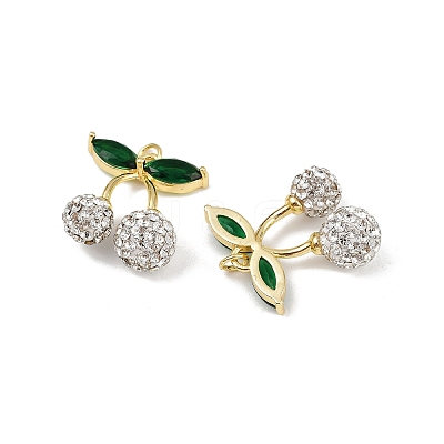 Brass Micro Pave Cubic Zirconia Pendants KK-H072-12G-02-1