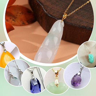 4Pcs 2 Colors 925 Sterling Silver Pendant Bails STER-PH0002-33-1