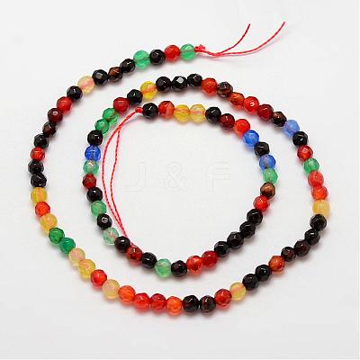Natural Agate Bead Strands G-G882-4mm-A07-1