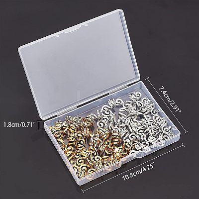 Plated Alloy Hair Coil Cuffs OHAR-PH0001-18-RS-1