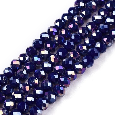 Electroplate Glass Beads Strands LS-EGLA-A044-P3mm-B07-1