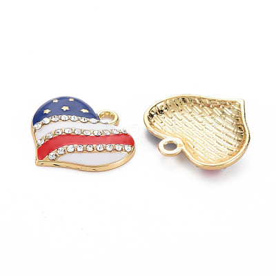 Rack Plating Alloy Enamel Pendants X-PALLOY-N172-042-1