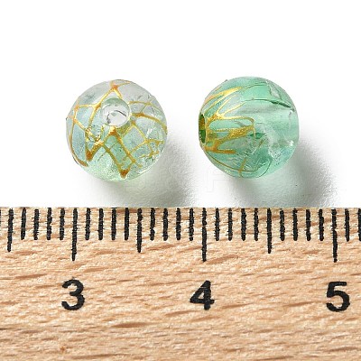 Transparent Crackle Acrylic Beads DACR-D300-01E-8mm-1