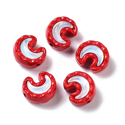 Spray Painted Alloy Bead PALLOY-H134-32-1
