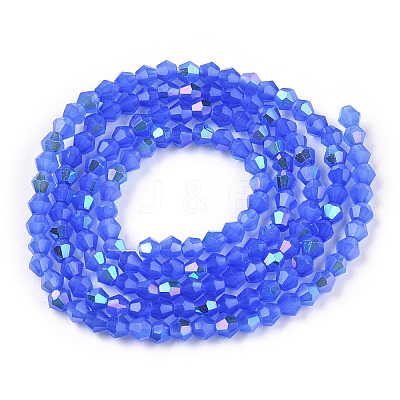 Imitation Jade Electroplate Glass Beads Strands EGLA-A039-J2mm-L04-1