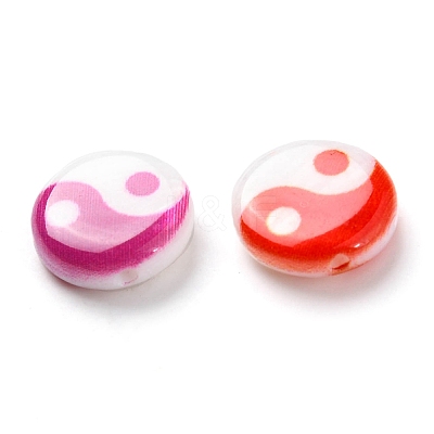 Printed Natural Freshwater Shell Beads SHEL-R129-07A-1