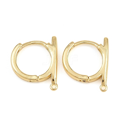 Brass Hoop Earring Findings KK-H292-38G-01-1