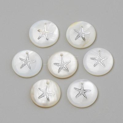 Freshwater Shell Pendants SHEL-Q010-P-1