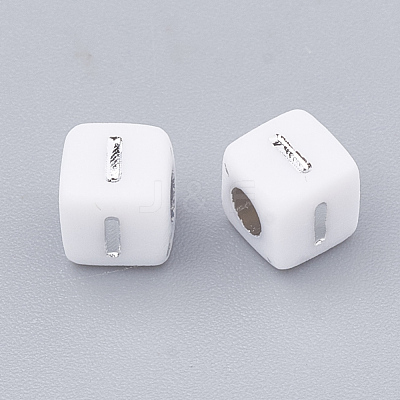 Plated Acrylic Beads X-SACR-N002-06B-1