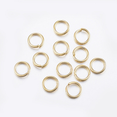 304 Stainless Steel Open Jump Rings X-STAS-L187-4x0.8mm-G-1