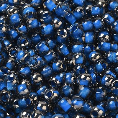 Transparent Inside Colours Glass Seed Beads SEED-H002-A-C215-1
