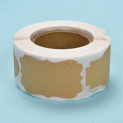 Self Adhesive Kraft Paper Label Tag Stickers DIY-WH0148-19-1