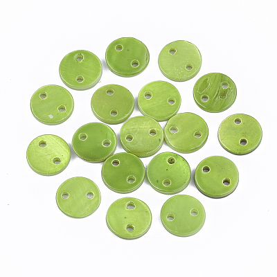 Spray Paint Freshwater Shell Links connectors X-SHEL-S276-27D-1