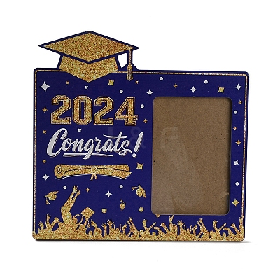 Graduate Theme Wood with Acrylic Rectangle Picture Frame AJEW-D069-01A-1