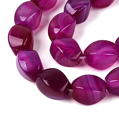 Dyed & Heated Natural Agate Beads Strands G-N359-14A-04-1