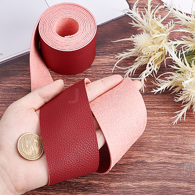 PU Leather Fabric Plain Lychee Fabric AJEW-WH0034-89D-04-1