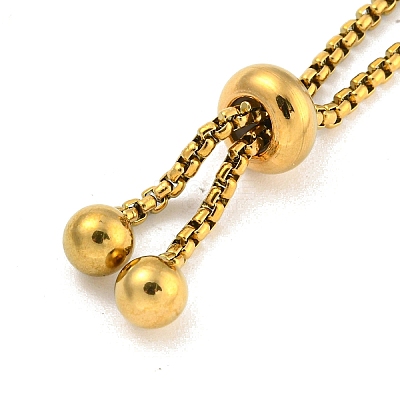 Adjustable 304 Stainless Steel Box Chain Slider Bracelet Making MAK-L038-001G-04-1