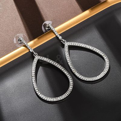 Alloy & Crystal Rhinestone Dangle Stud Earrings LS-EJEW-G467-01P-02-1
