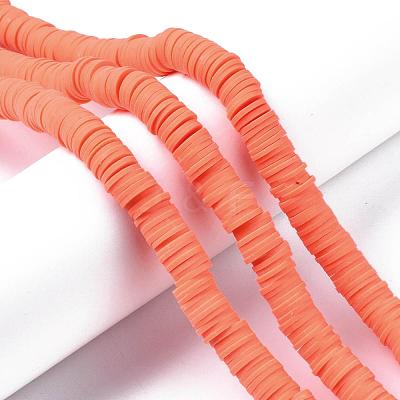 Flat Round Handmade Polymer Clay Beads CLAY-R067-10mm-12-1