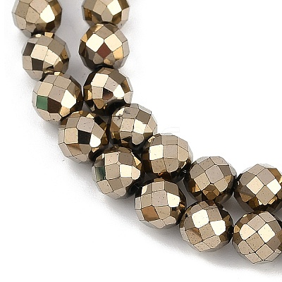 Electroplated Synthetic Non-magnetic Hematite Beads Strands G-H072-B01-01A-1