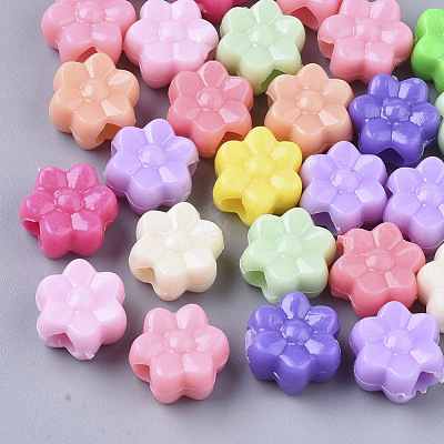Opaque Acrylic European Beads MACR-N008-03-1
