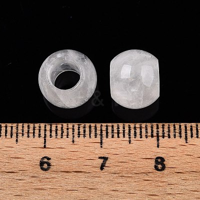Natural Quartz Crystal European Beads X-G-T092-10mm-24-1
