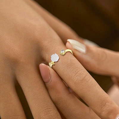 20Pcs 2 Colors Alloy Cuff Rings RJEW-GO0001-09-1