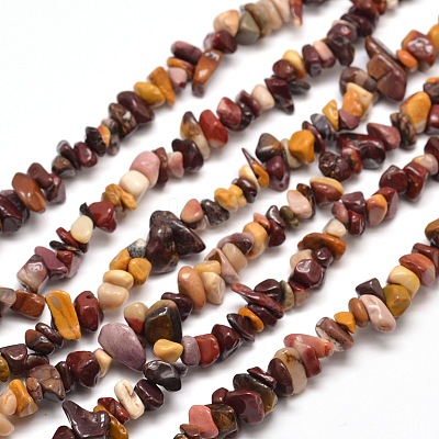 Natural Mookaite Chip Bead Strands G-M205-39-1