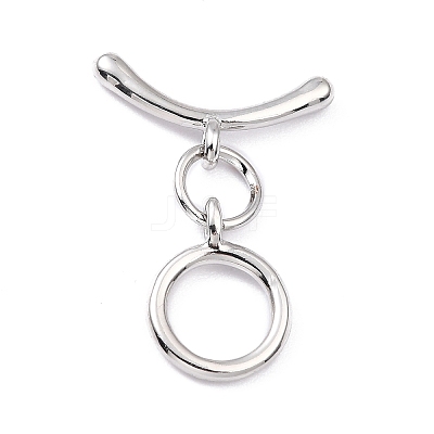 Rack Plating Brass Toggle Clasps KK-B036-09P-1